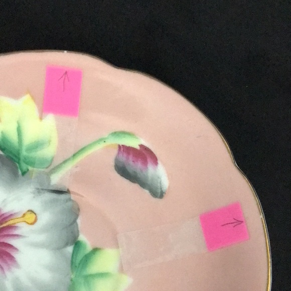 Vintage Trimont Pink Porcelain Teacup and Saucer Hand Painted Occupied Japan - Picture 6 of 6